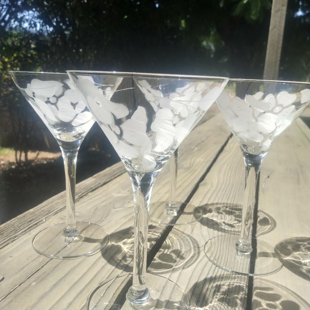 Vintage Martini Barware Martini Glasses - Picture 3 of 3